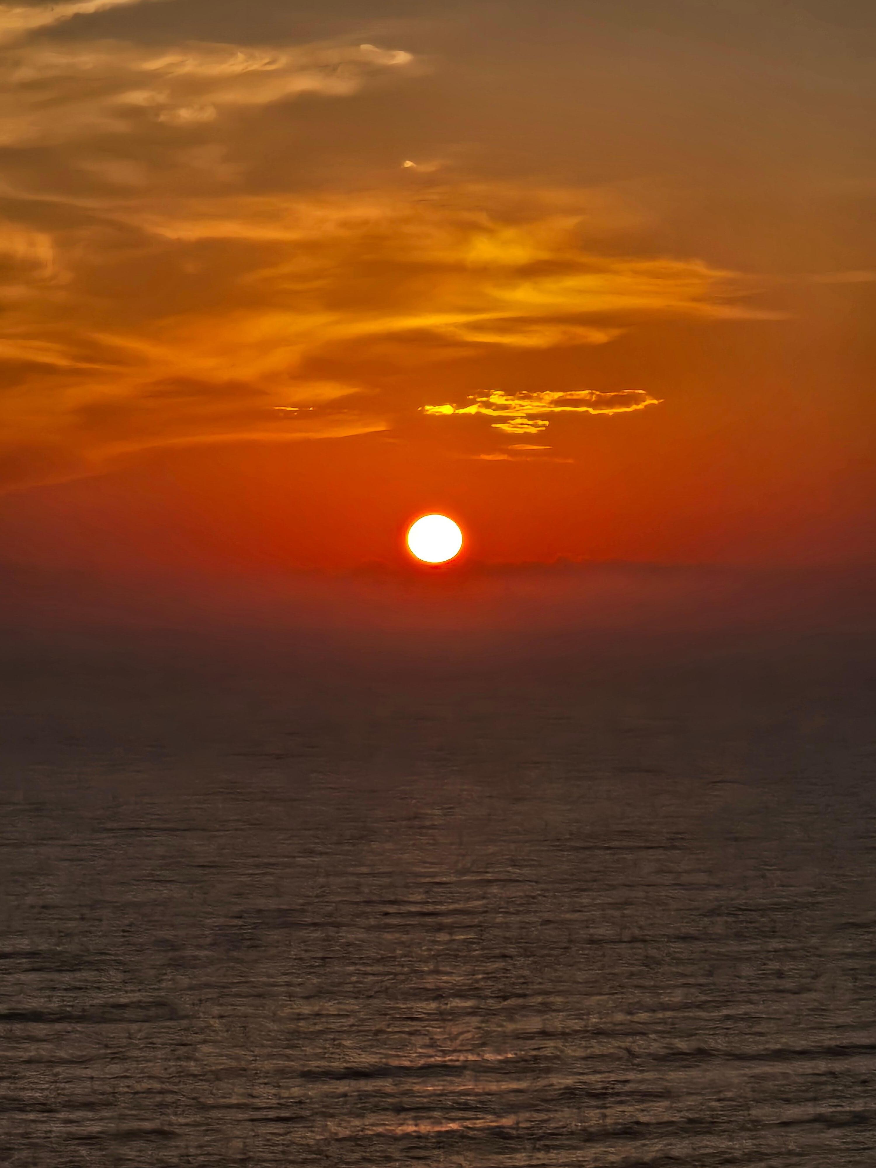 View from balcony at sunset 