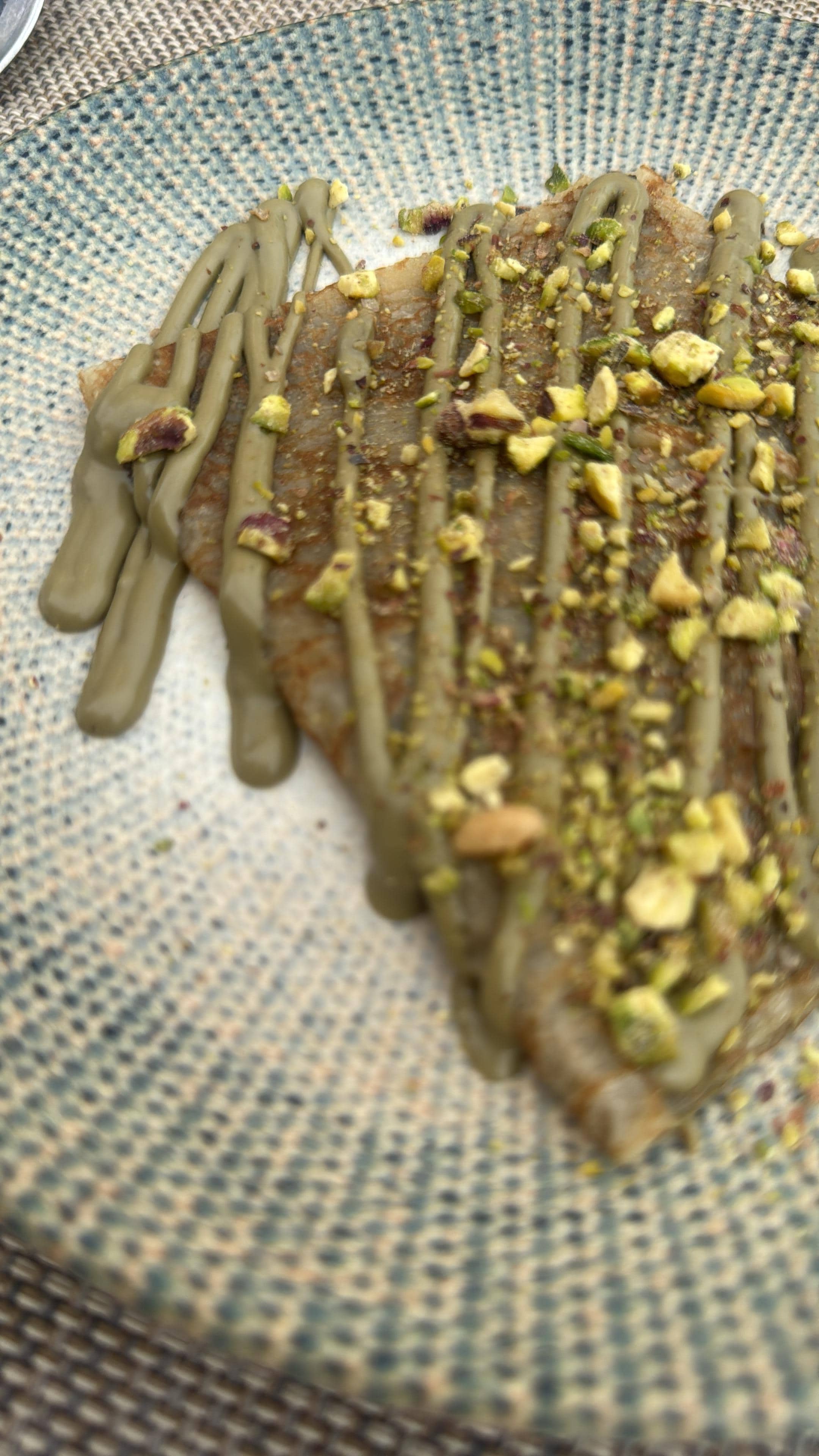 Such a sinful pistachio crepe