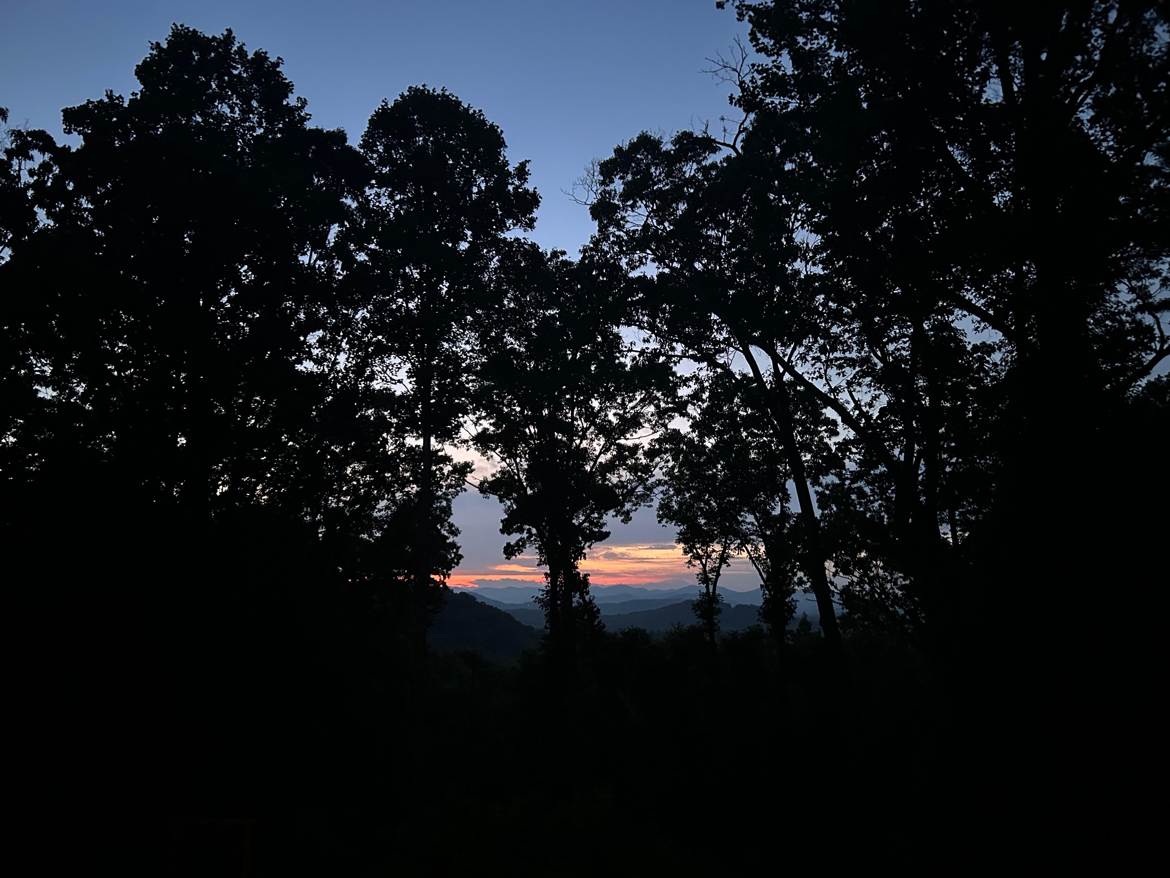 Sunset from the deck. 