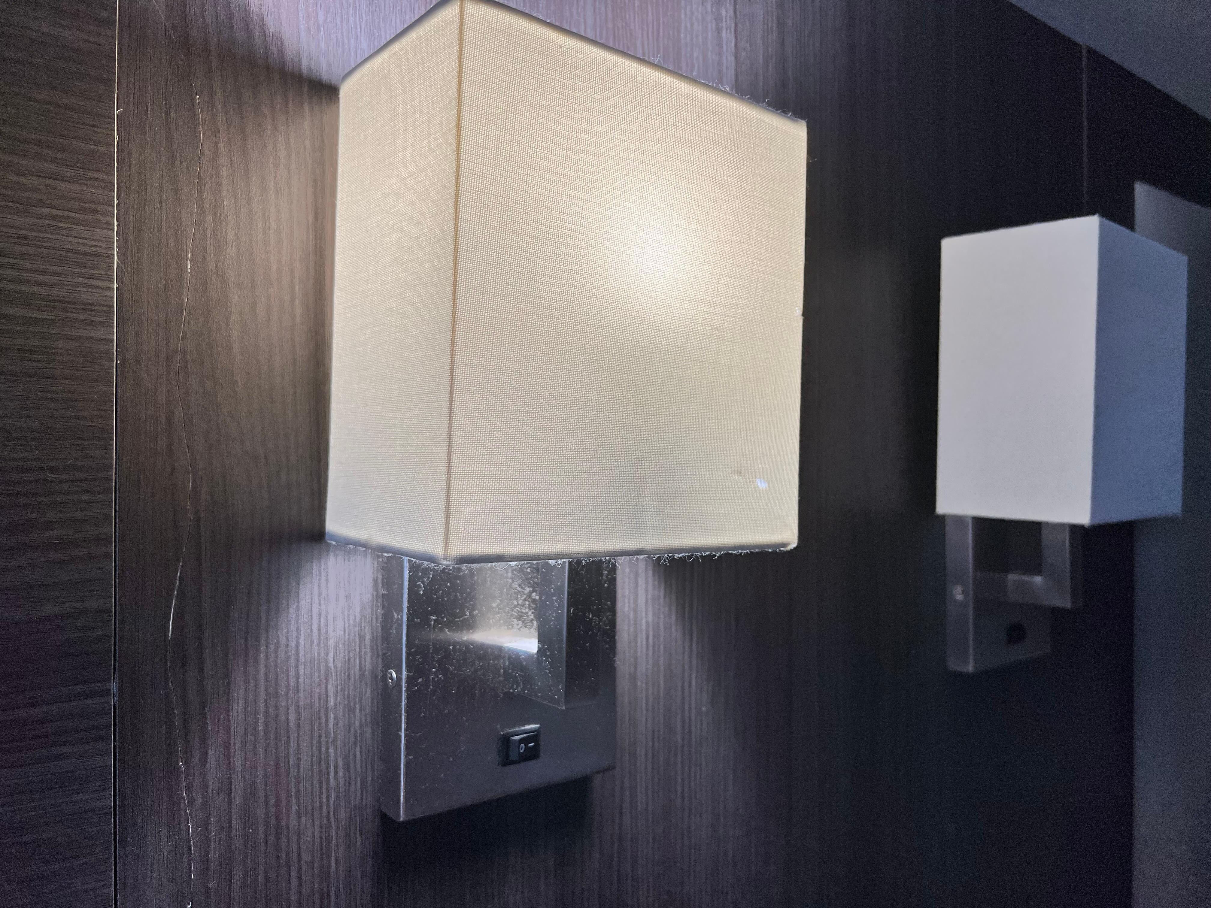 Dust on light fixtures.