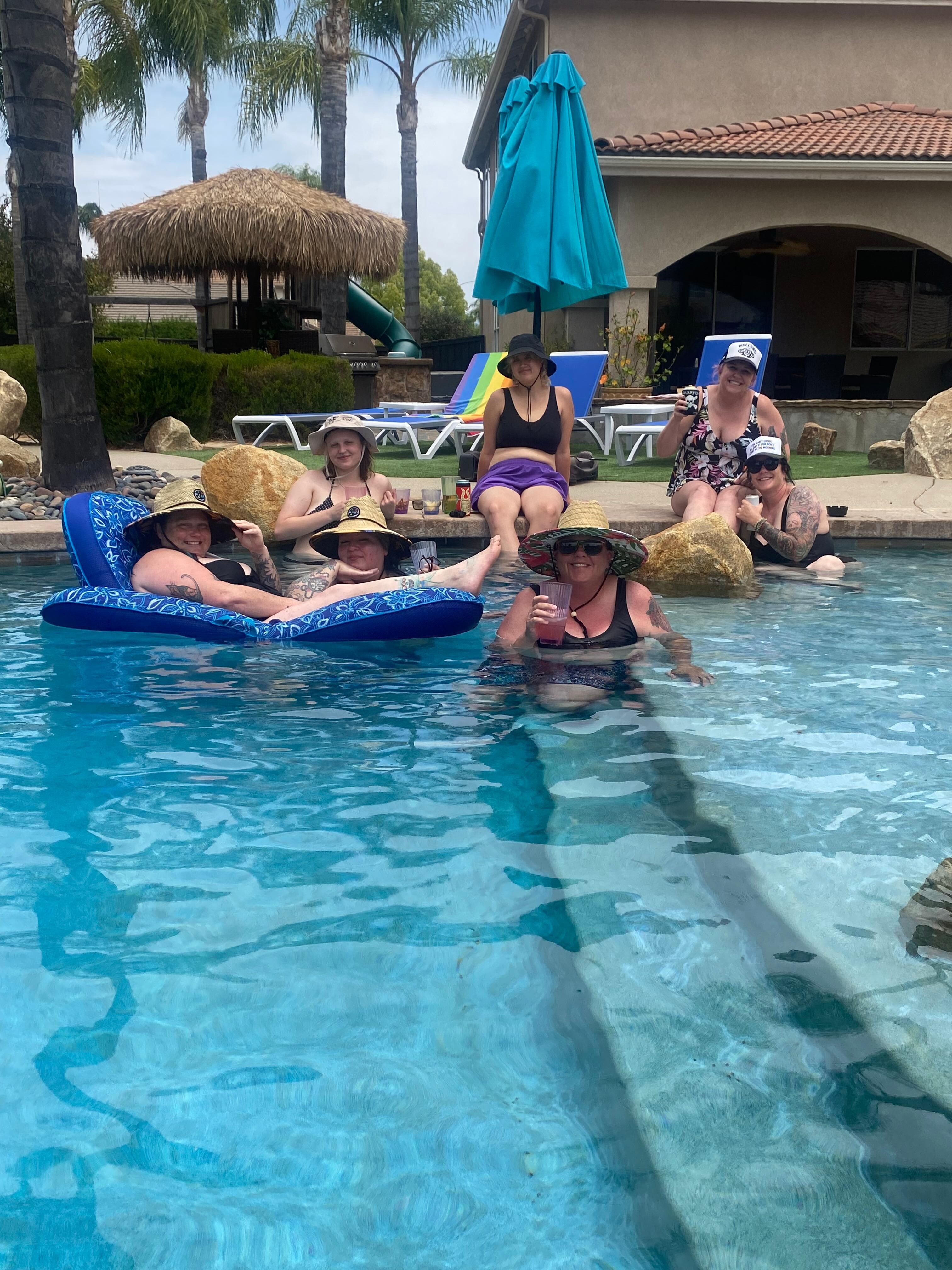 We stayed in the pool all day!!
