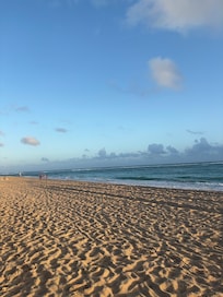 The beach was cleaned every morning and this was how it looked at around 7 am.
