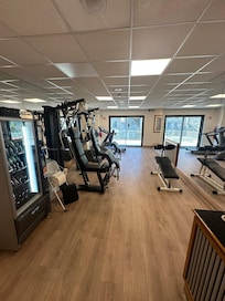 Blick vom Eingang des Fitnessstudios