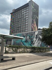 Art work on a building