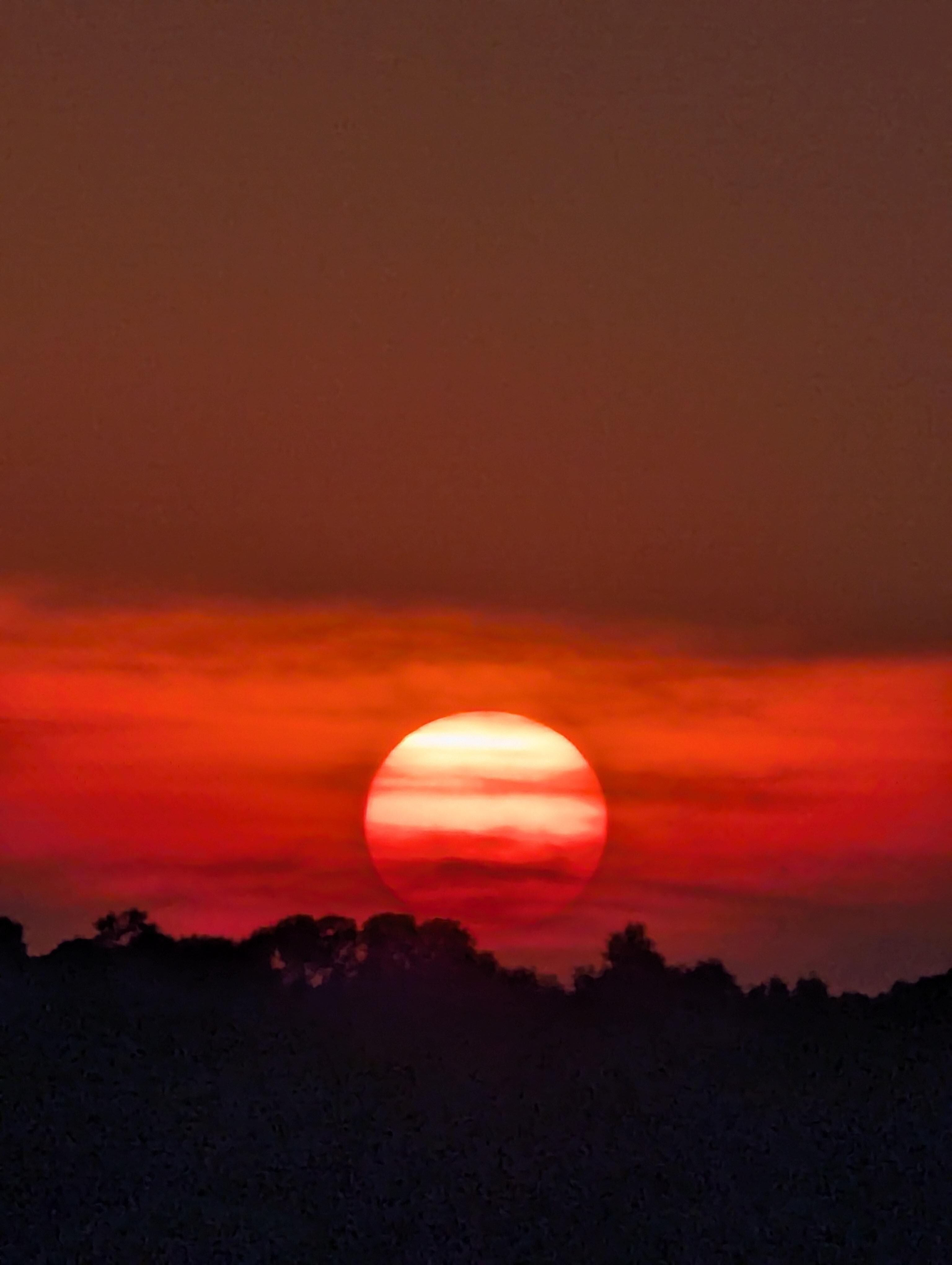 Sun going down in the distance