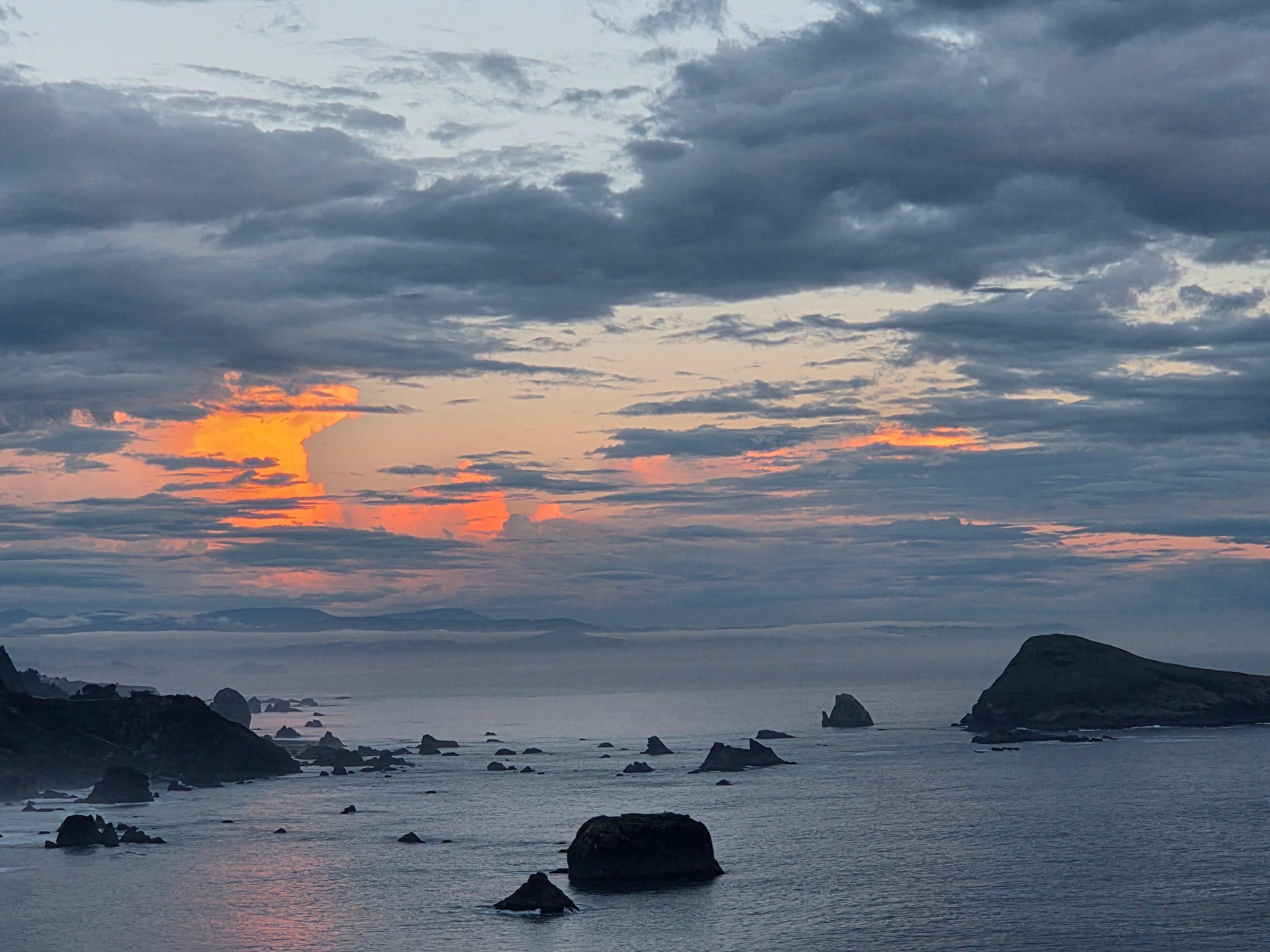 Off the balcony to the south. 