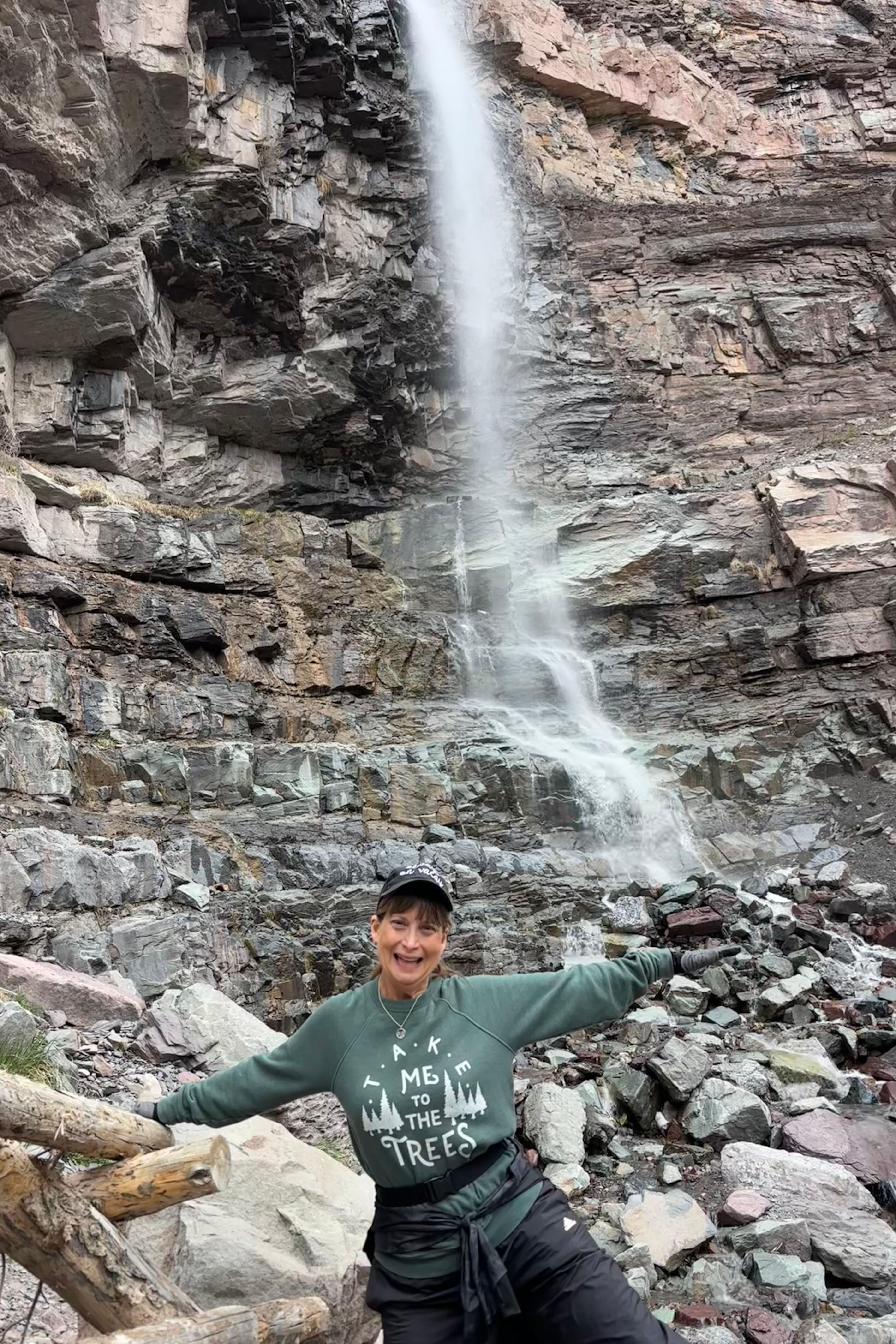 One of the waterfalls right outside the city center