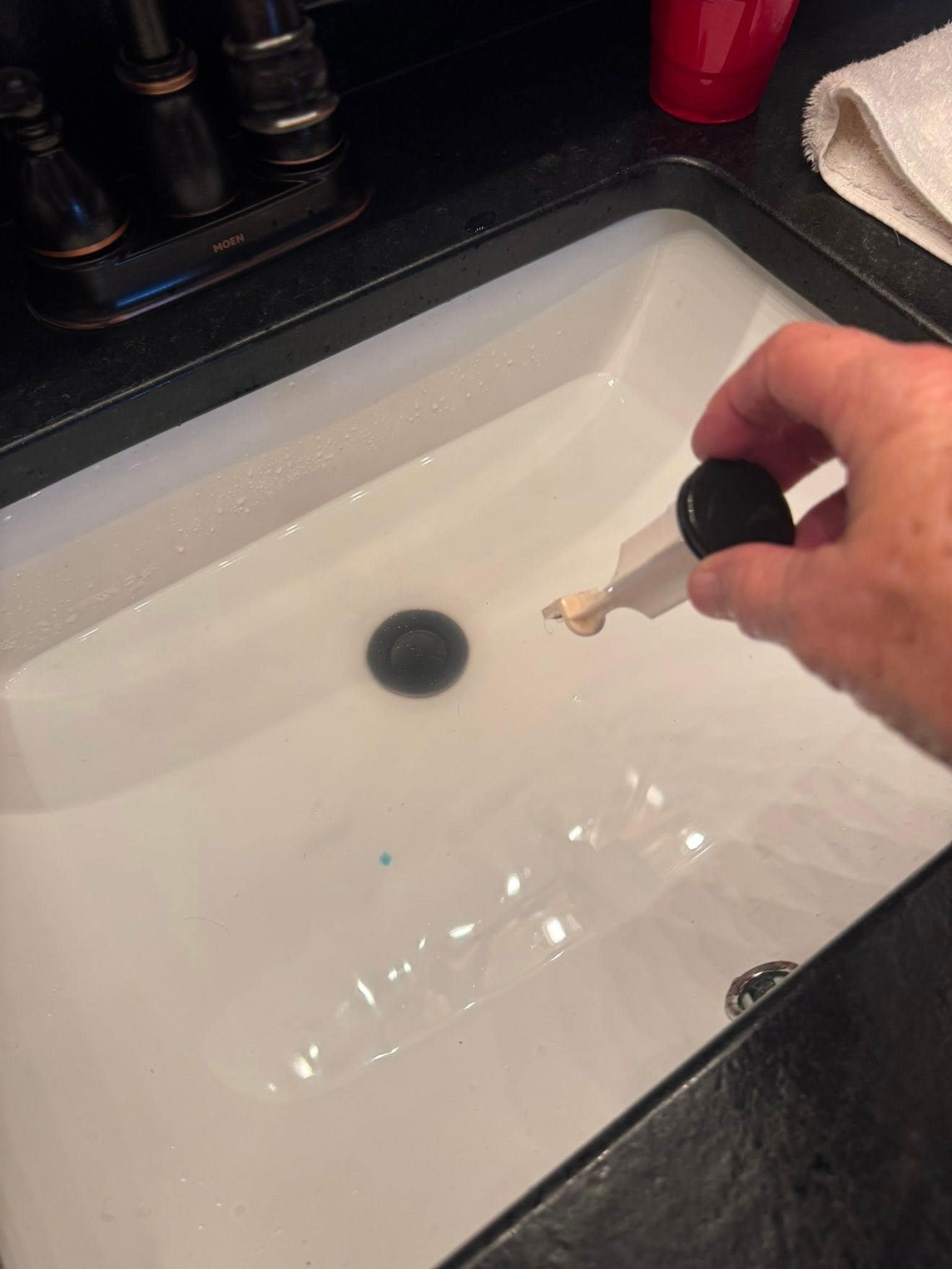 SINK IN BATHROOM DIDNT DRAIN