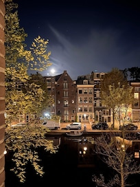 Beautiful moonlit night from our winow