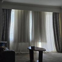 Missing blackout curtain. They never replaced the drape.