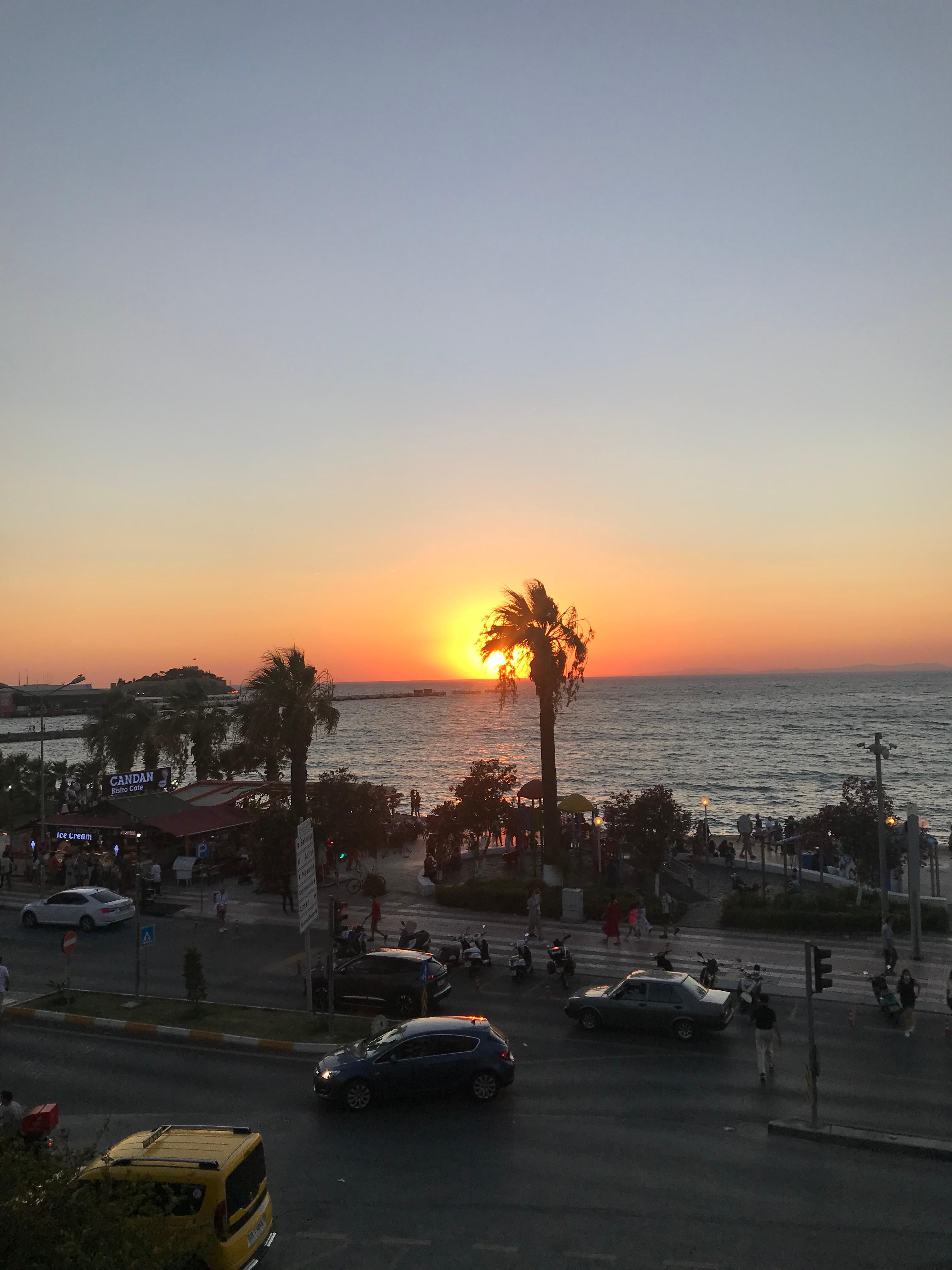 Coucher de soleil depuis la chambre 