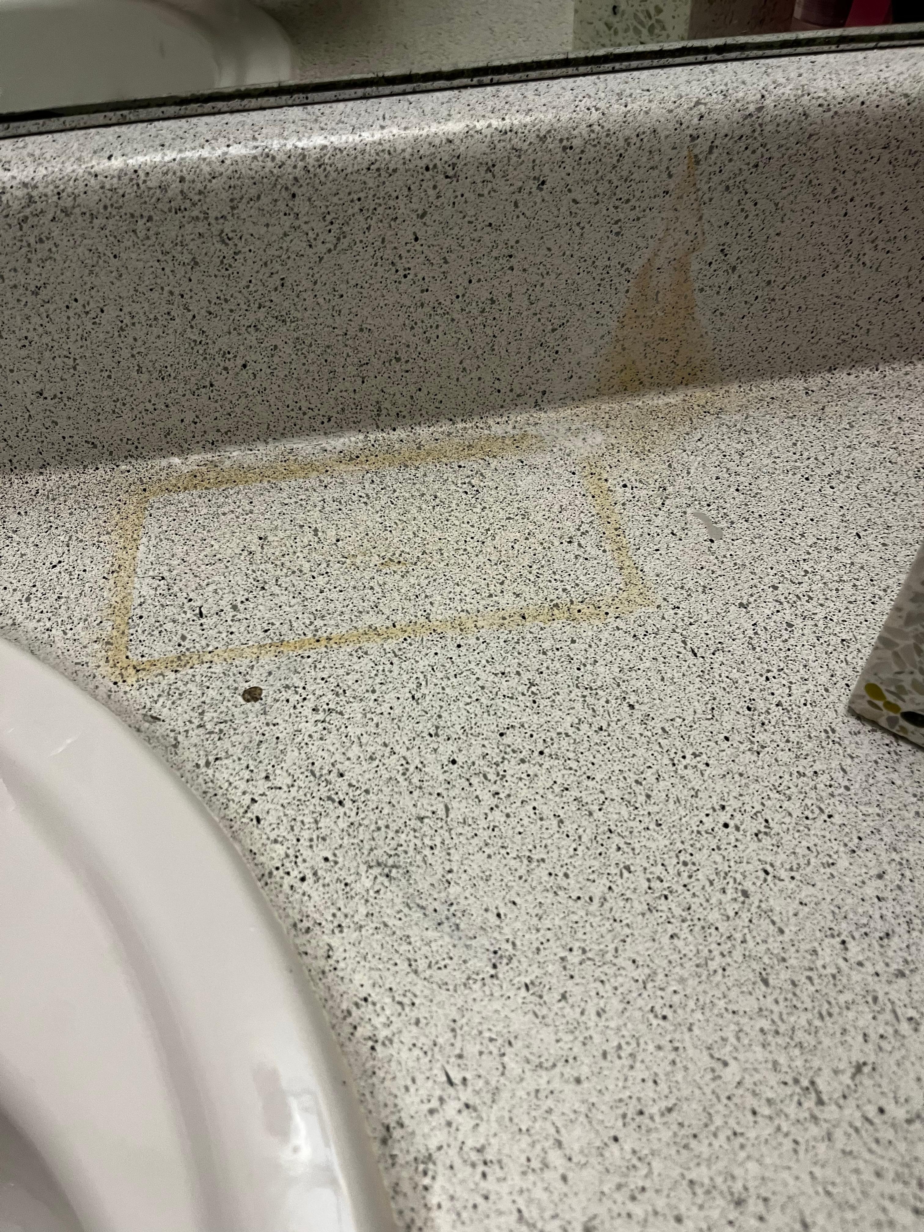 Stained and dirty counter top