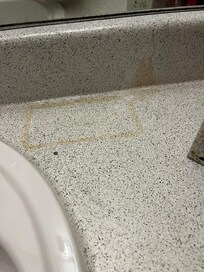 Stained and dirty counter top