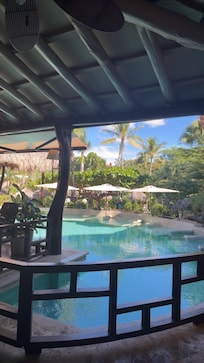 One of the pools off the dining area.