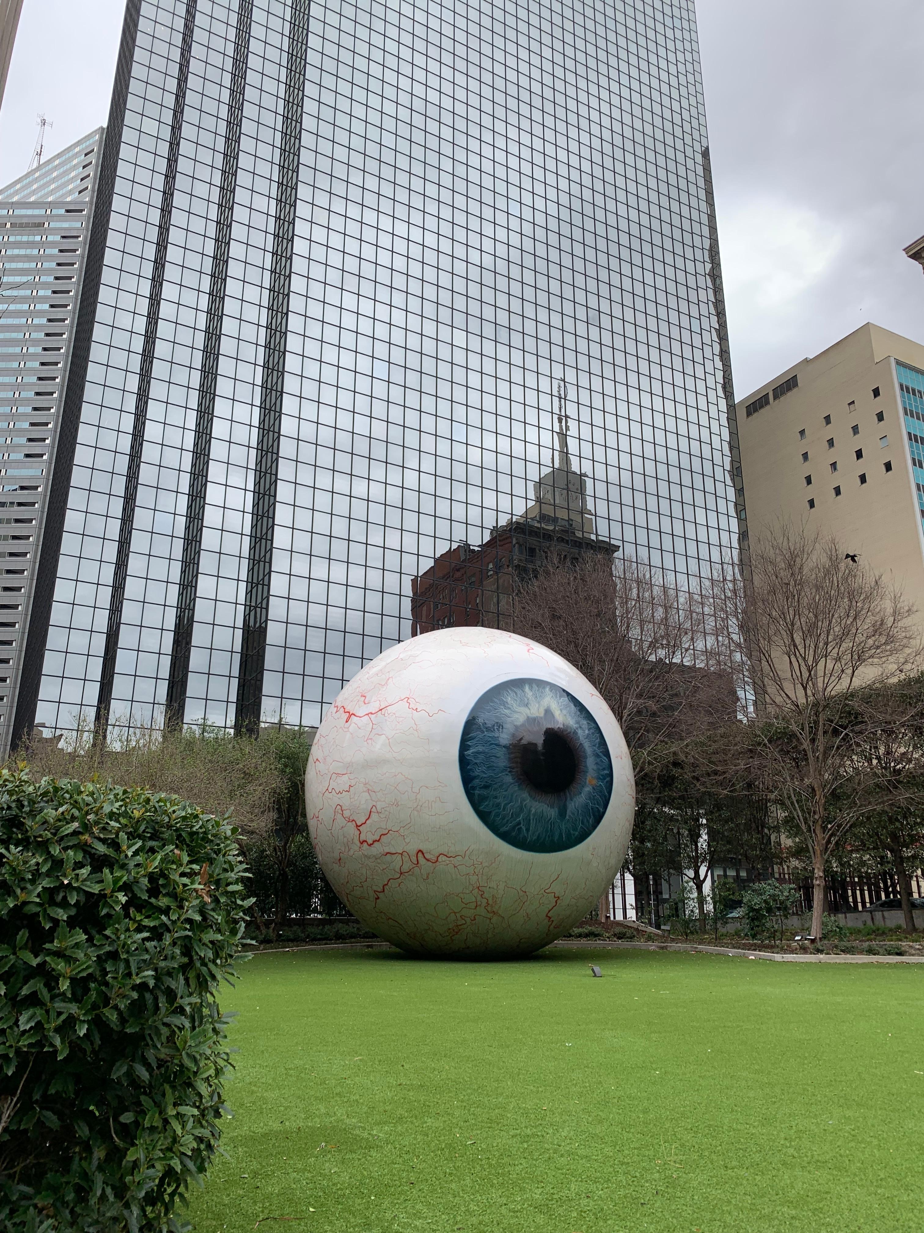 The Eye is right across the street your looking at the MintHouse in the background 