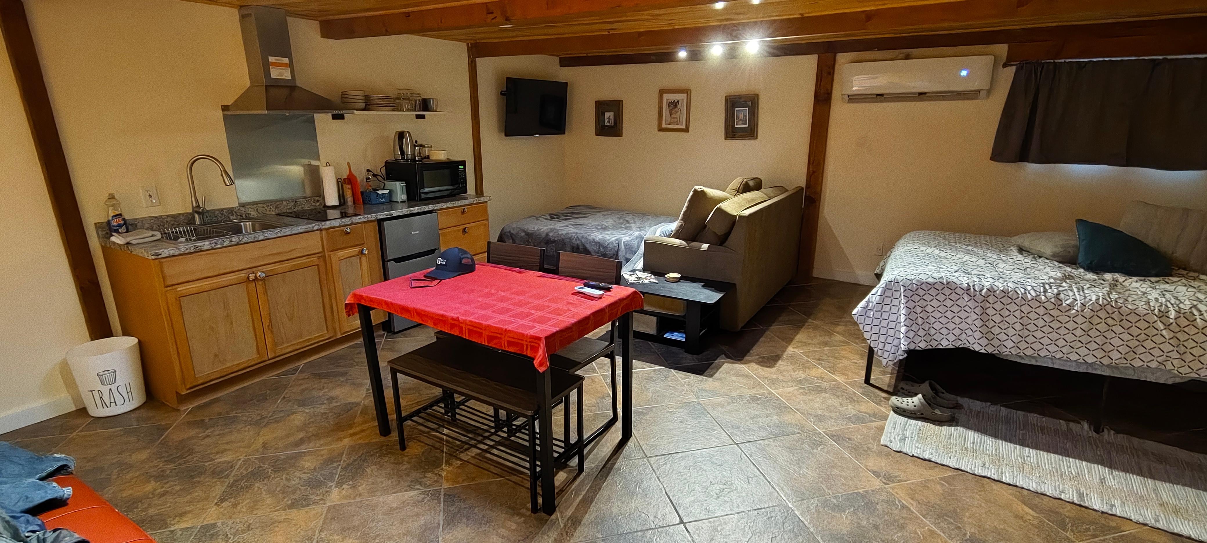 Space could use a comfy reading chair.