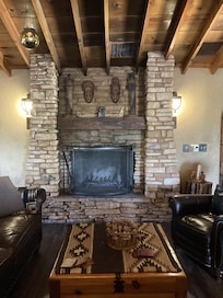 Living room fireplace
