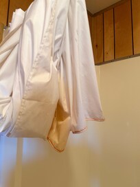 Moldy shower curtain