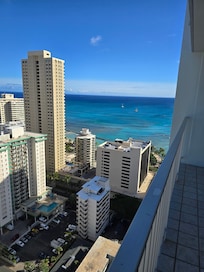 Ocean view from balcony.