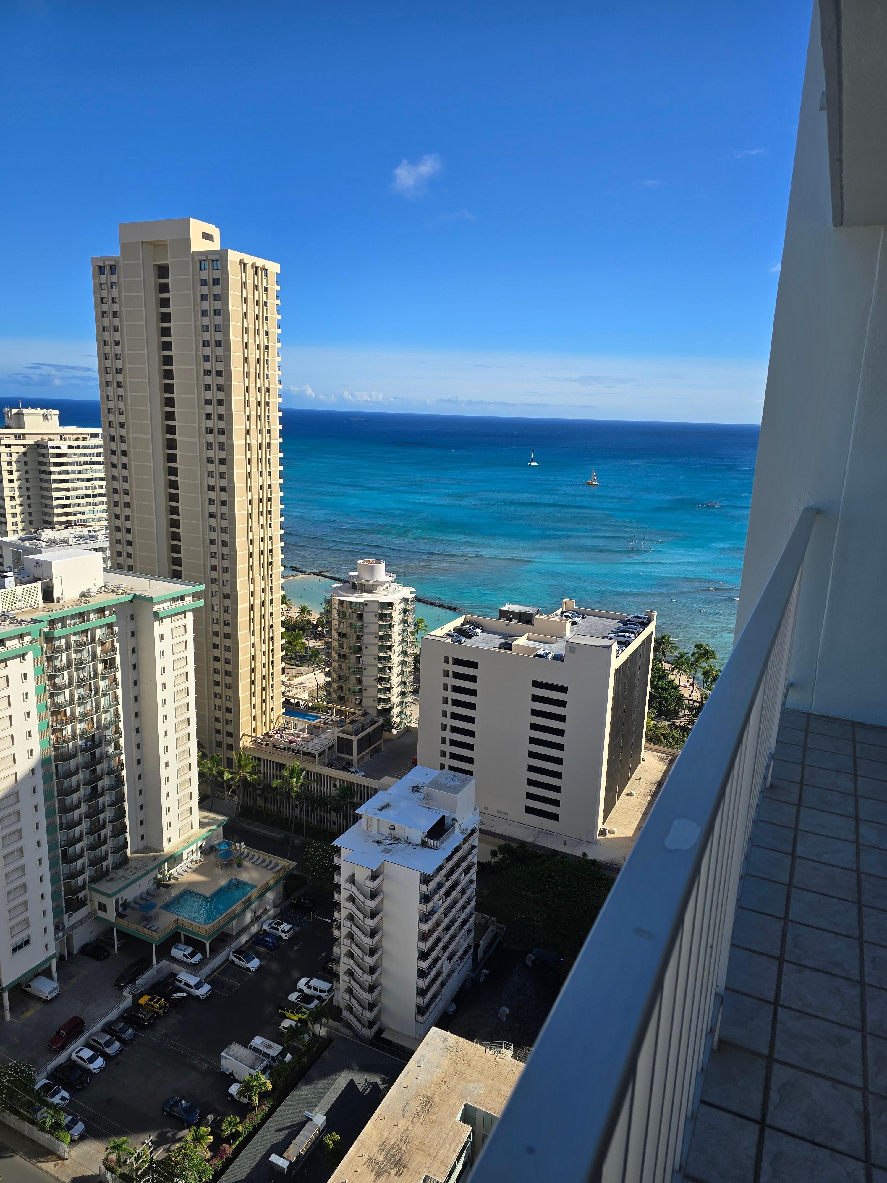 Ocean view from balcony.
