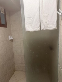 Water was so hot, that my room was nice and steamy!