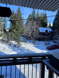 View from the upstairs deck off living room.