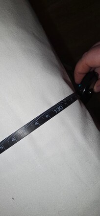 130cm (yes I have a measuring tape with me, I knit and need one regularlyl