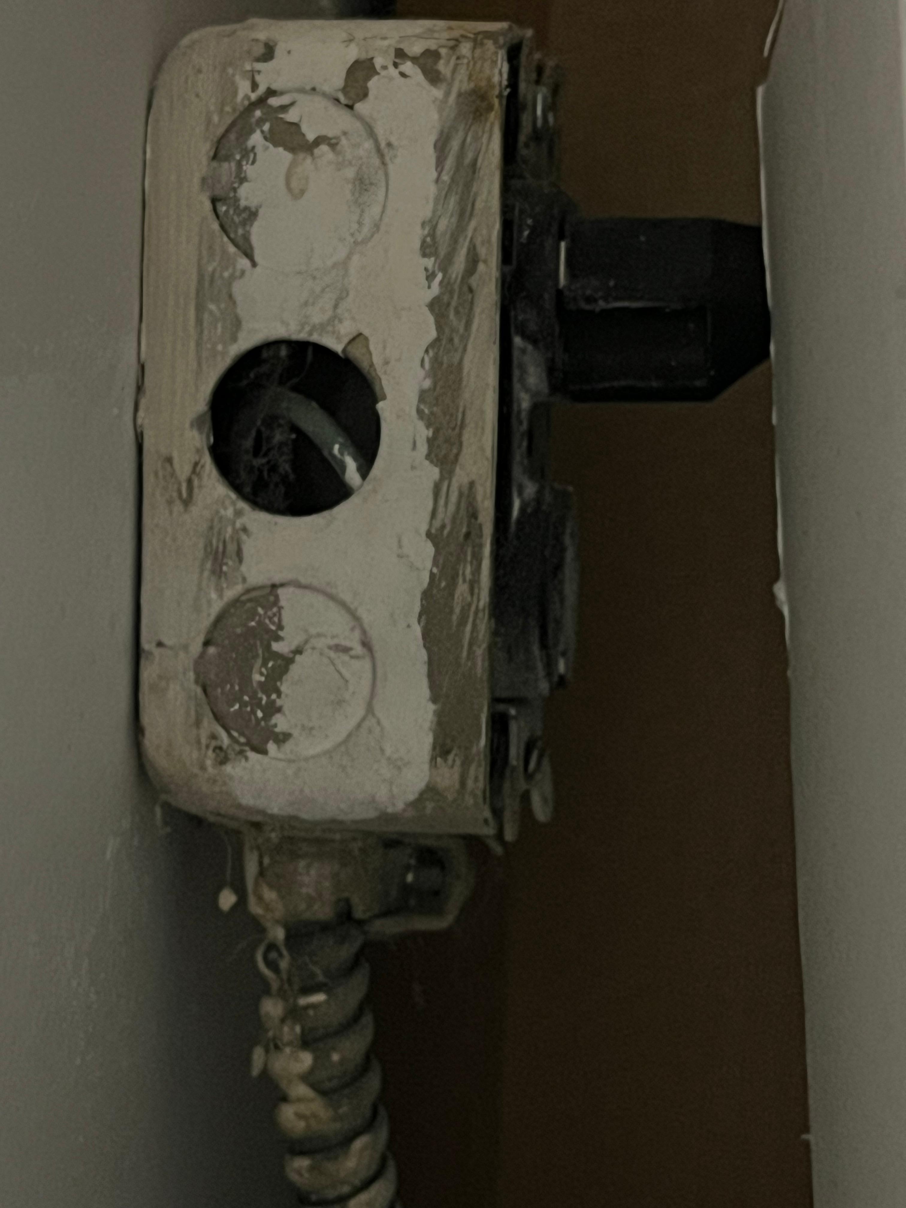 Wide open outlet dangerous and shows quality of work done 