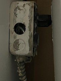 Wide open outlet dangerous and shows quality of work done