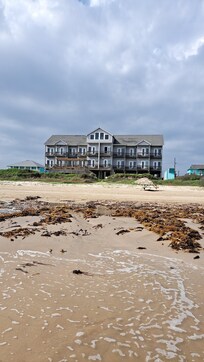 From beach looking back at the condo