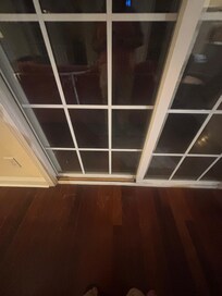 How the locked the patio door.