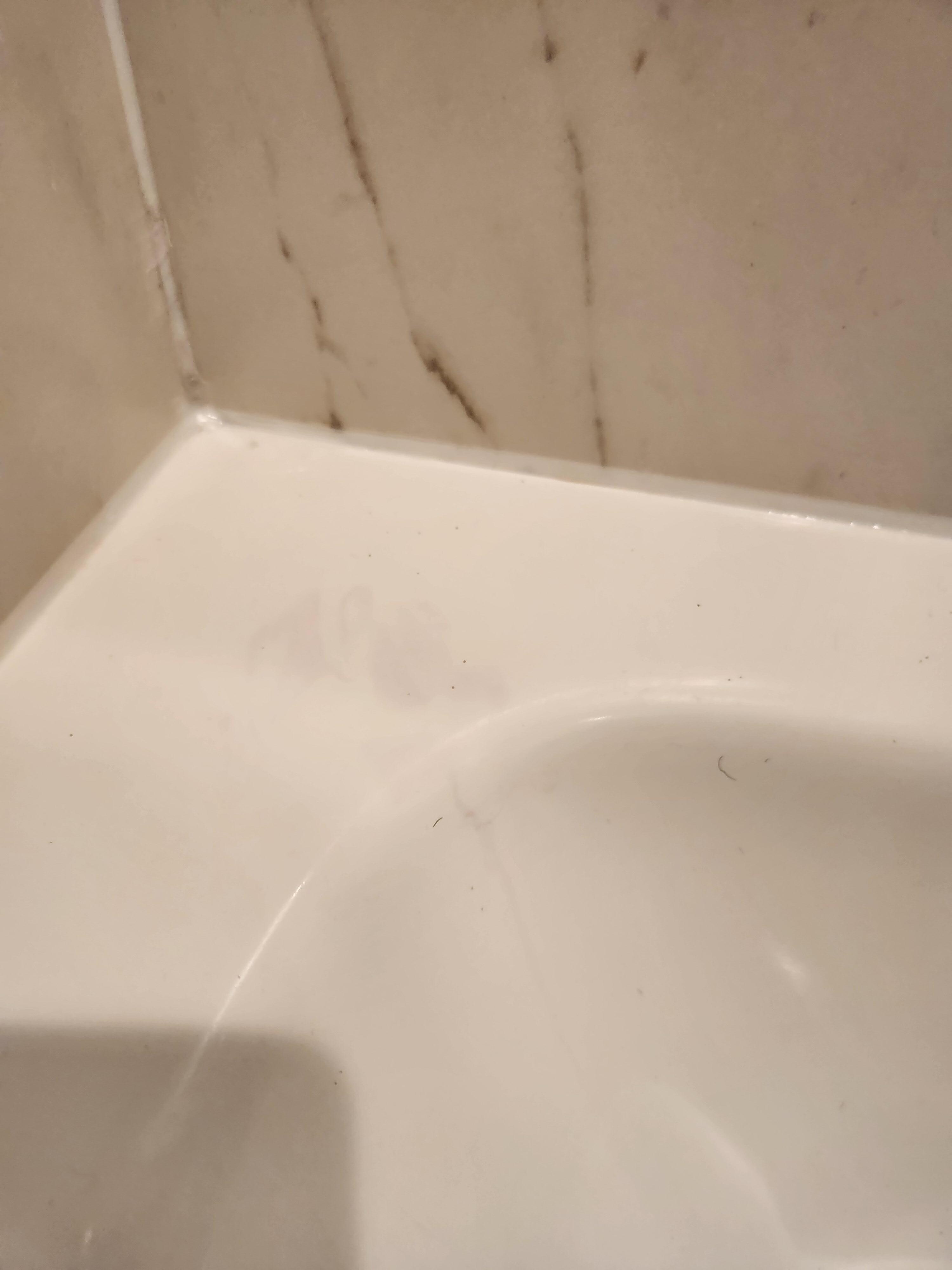 Purple soap left from the guest before. We did not have purple soap.