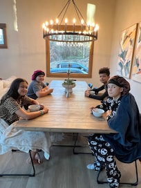 Dining room table with plenty of elbow room