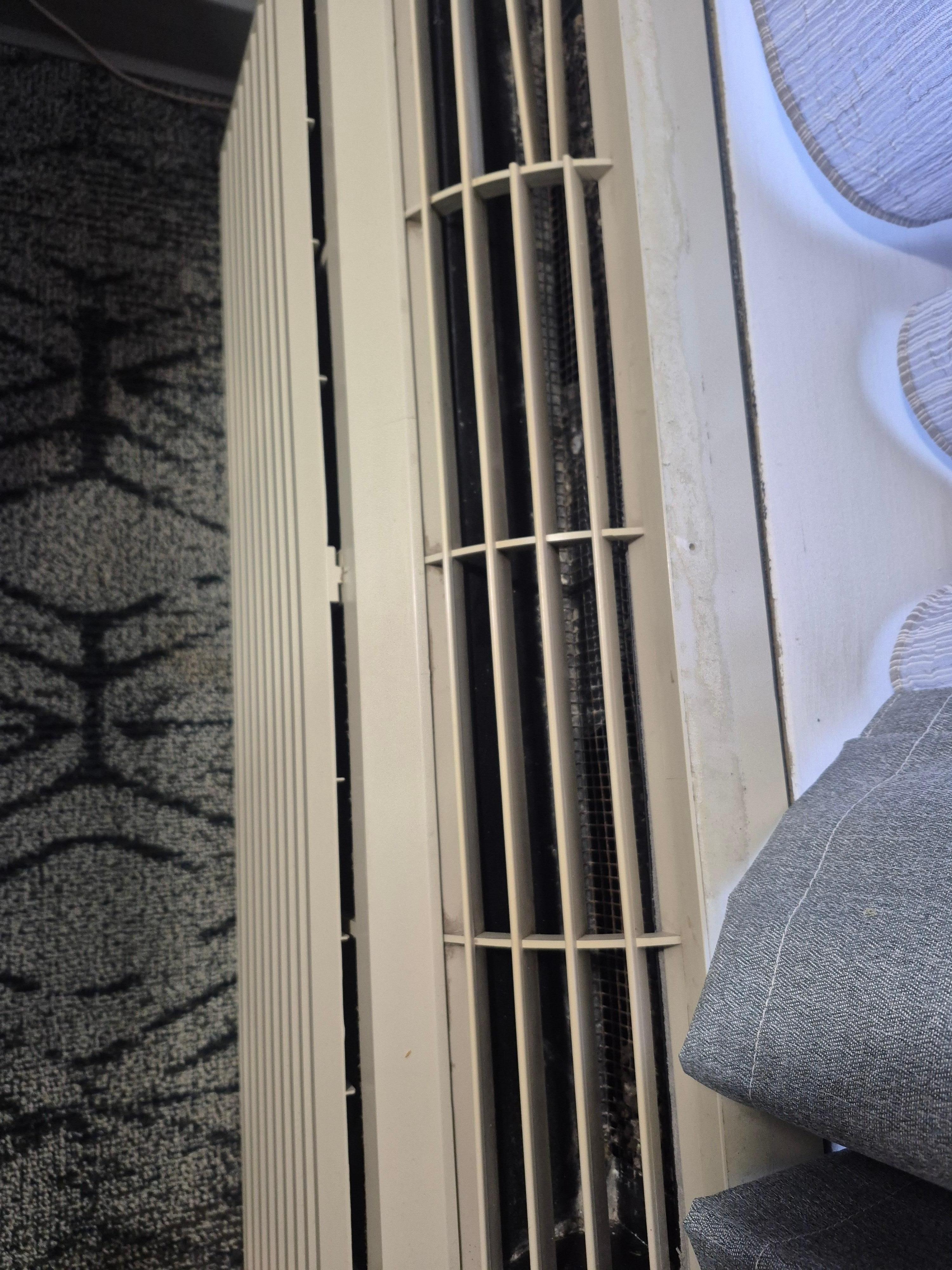 Dirt and disgusting heater/air conditioner. 