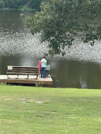 The kids enjoyed fishing off the dock!!