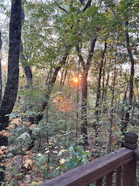 Sunrise on back deck.