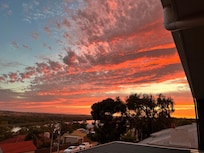 Sunset view from the deck.
