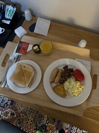 Vegan breakfast with tofu scramble