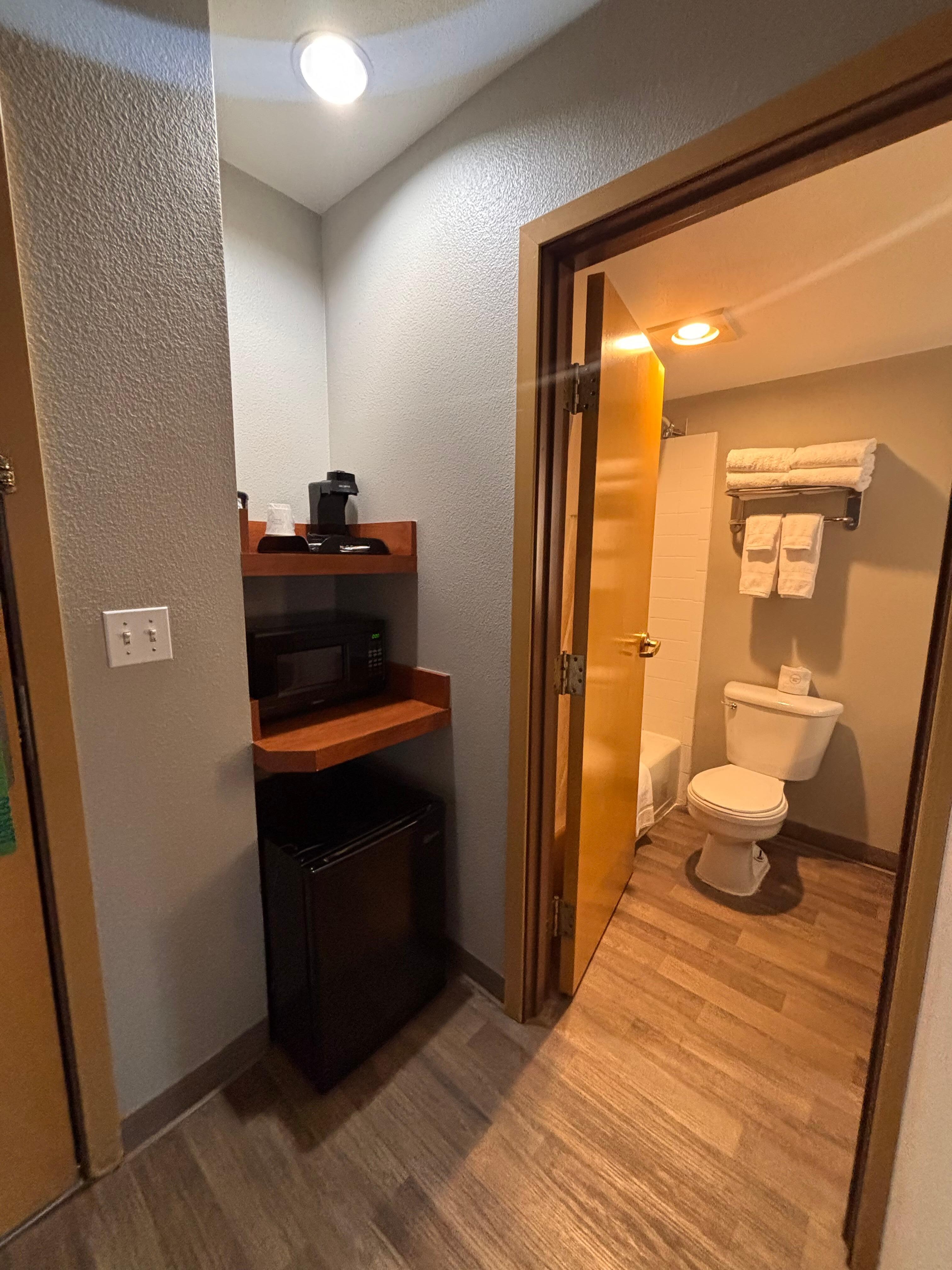 Fridge/microwave area