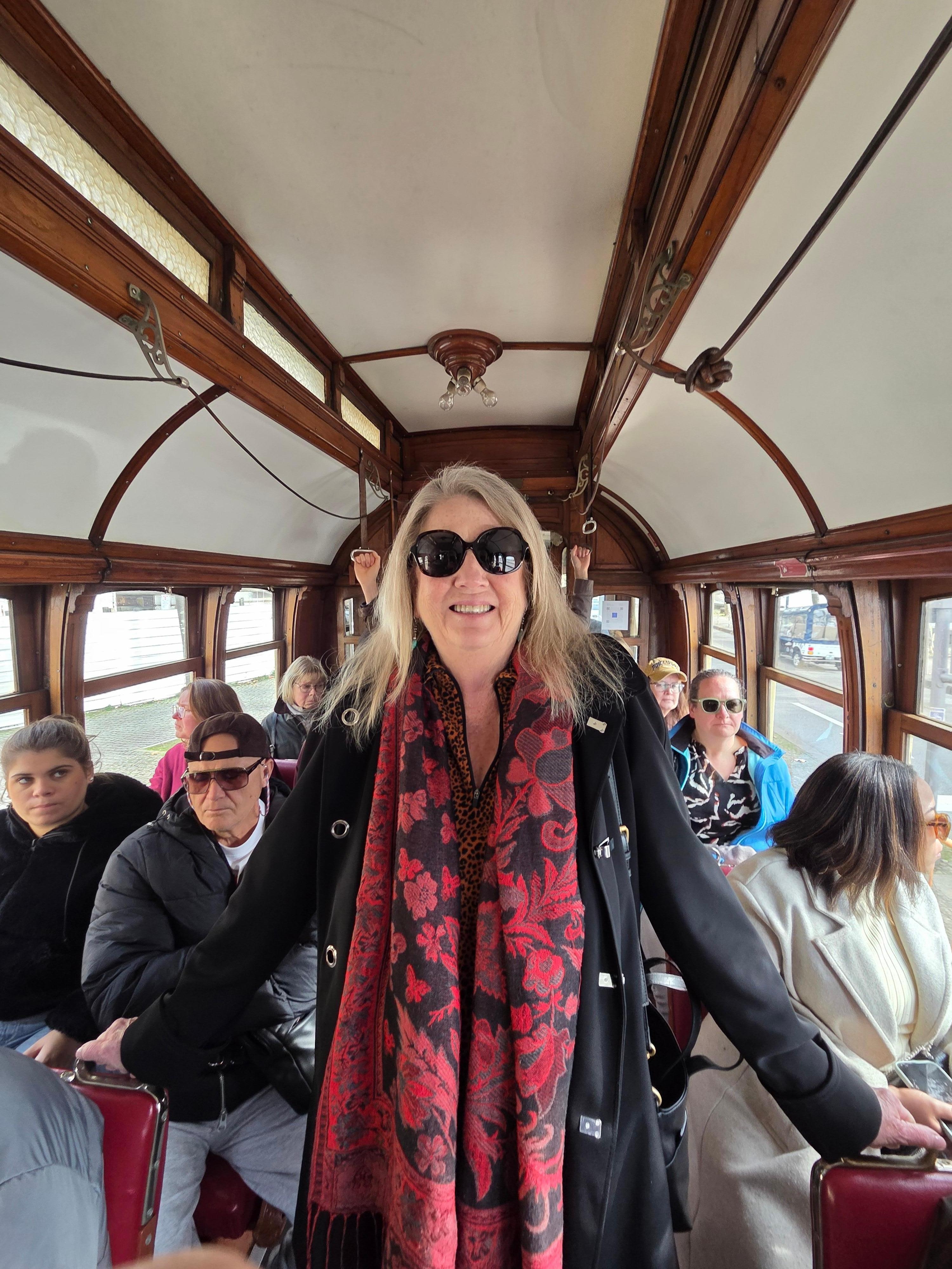 Taking the #18 trolley to the old city. 