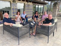 Drinks on the upper terrace
