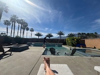 Love this view of the palm trees and mountains!