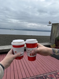 It was a lovely spot to enjoy our morning coffee.There was a cute little coffee shop up the road that my husband went up to since we didn’t bring our own coffee.