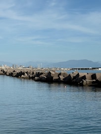 Sea view from across the street