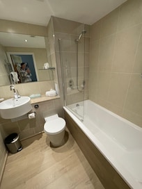 One of the bathrooms this had a bath , the other a big shower