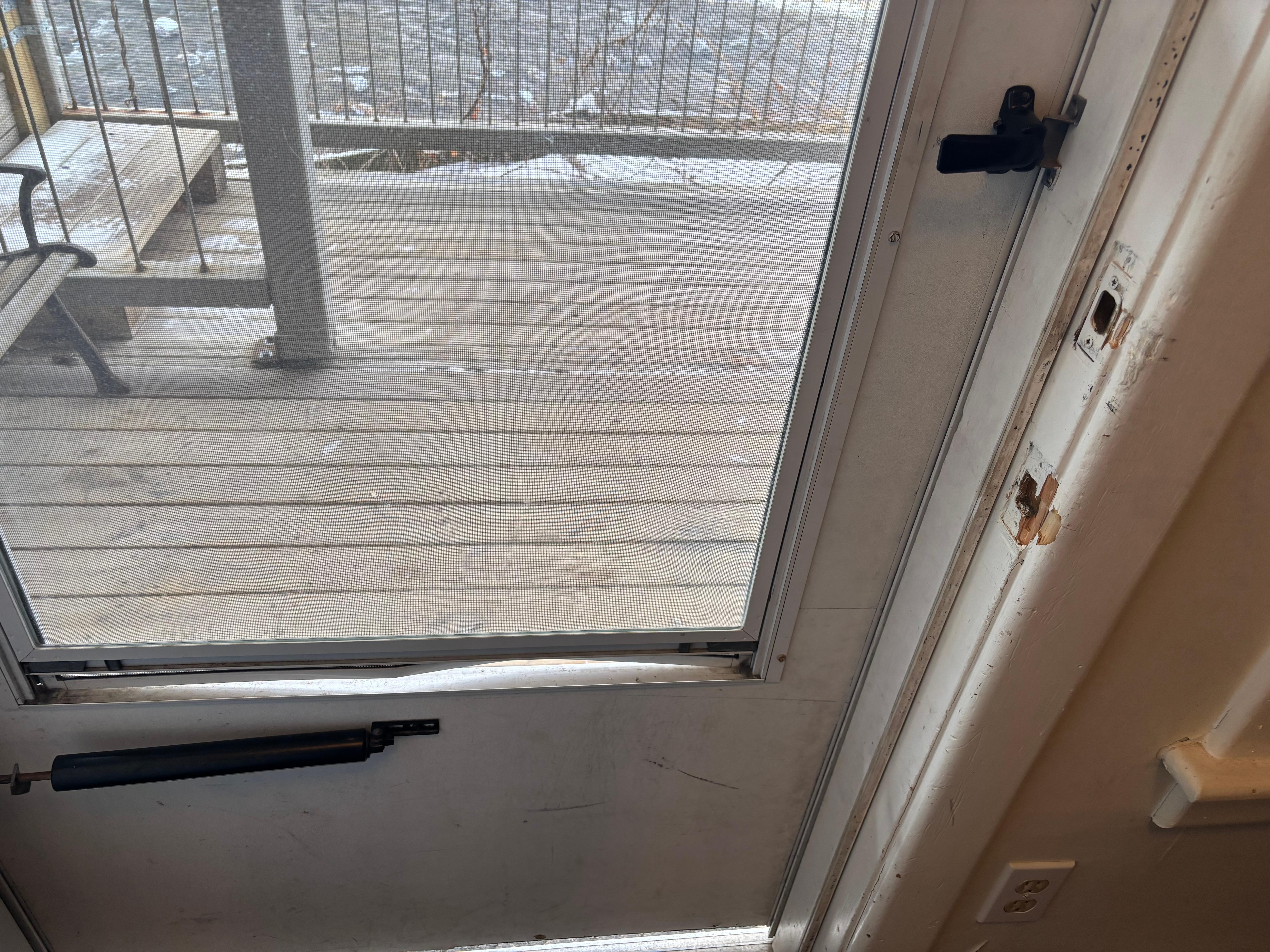 Busted door and lock 