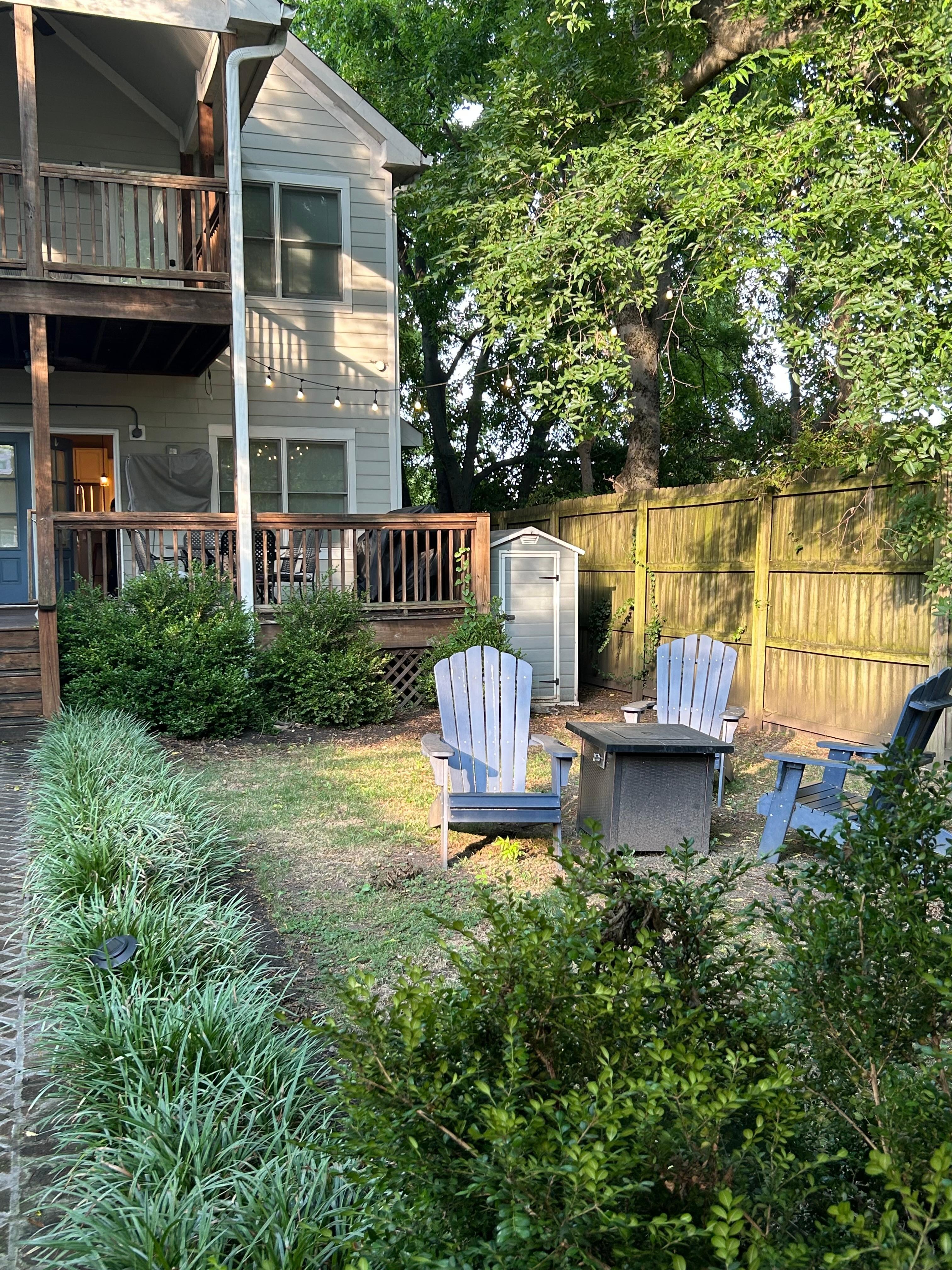 Backyard of the house