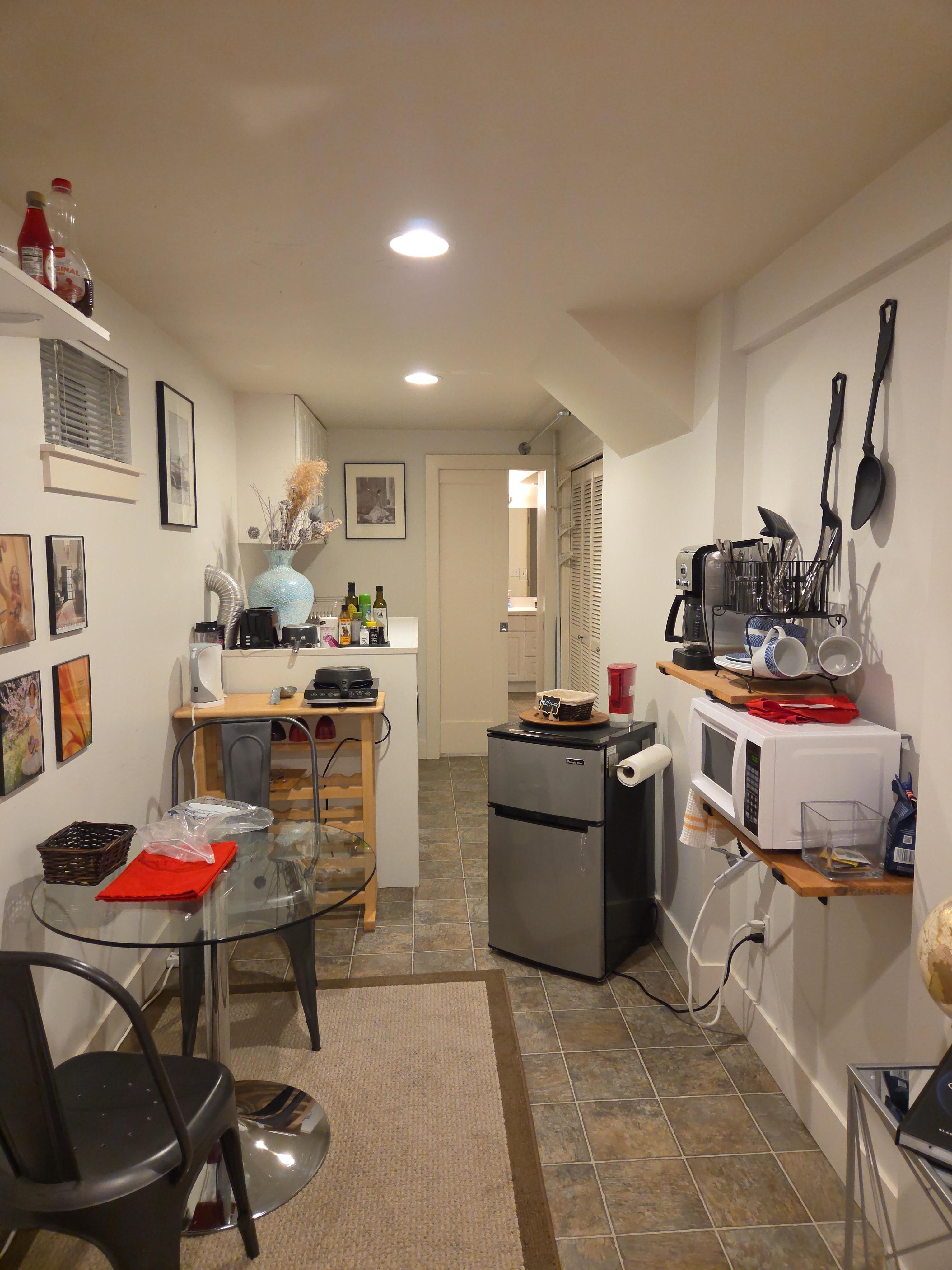 The kitchen nook as you walk in the door