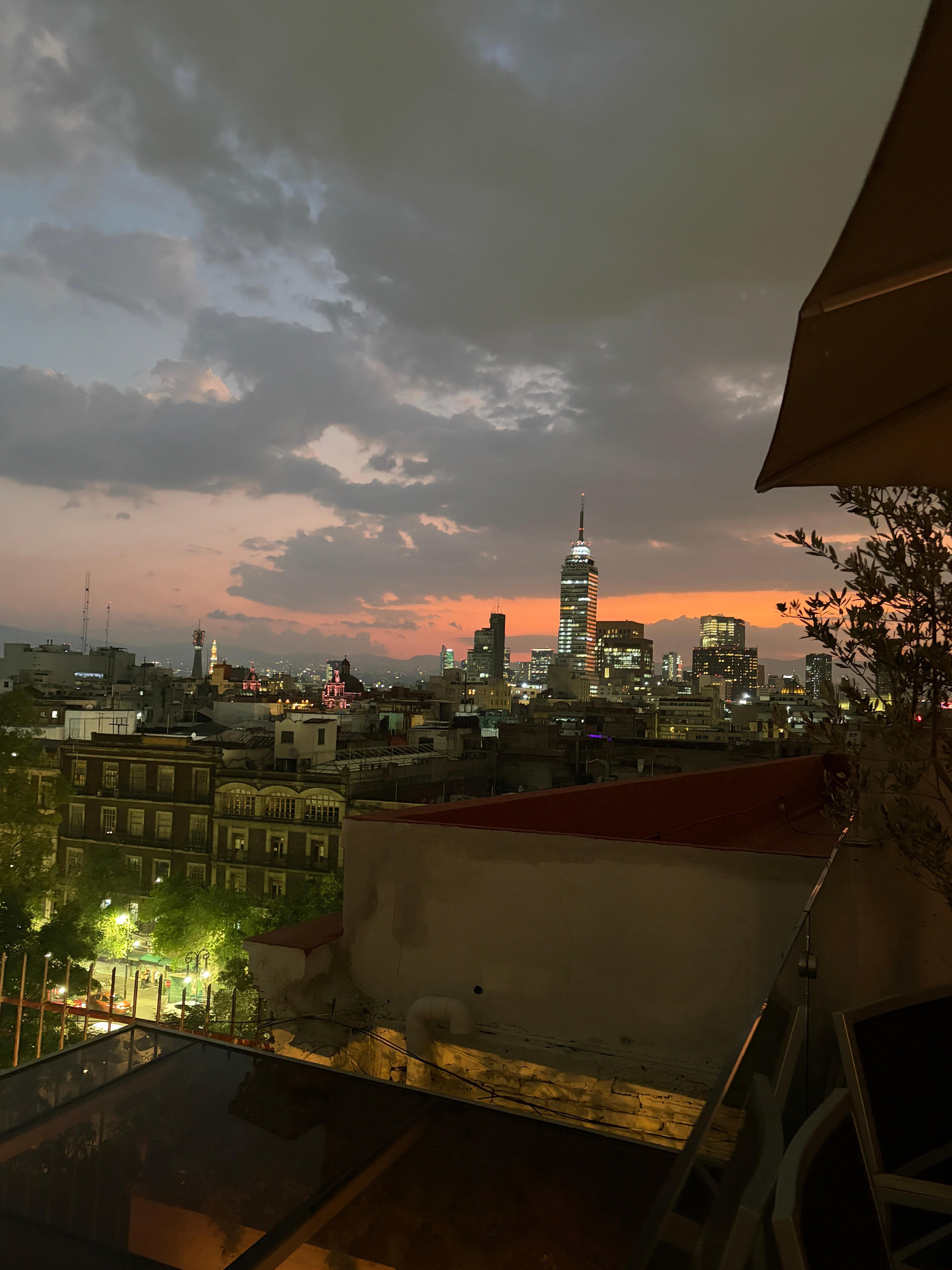 Sunset view from the 6th floor terrace 