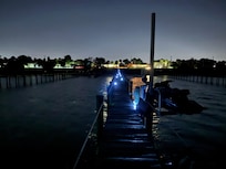 This night shot is from the dock at the house.